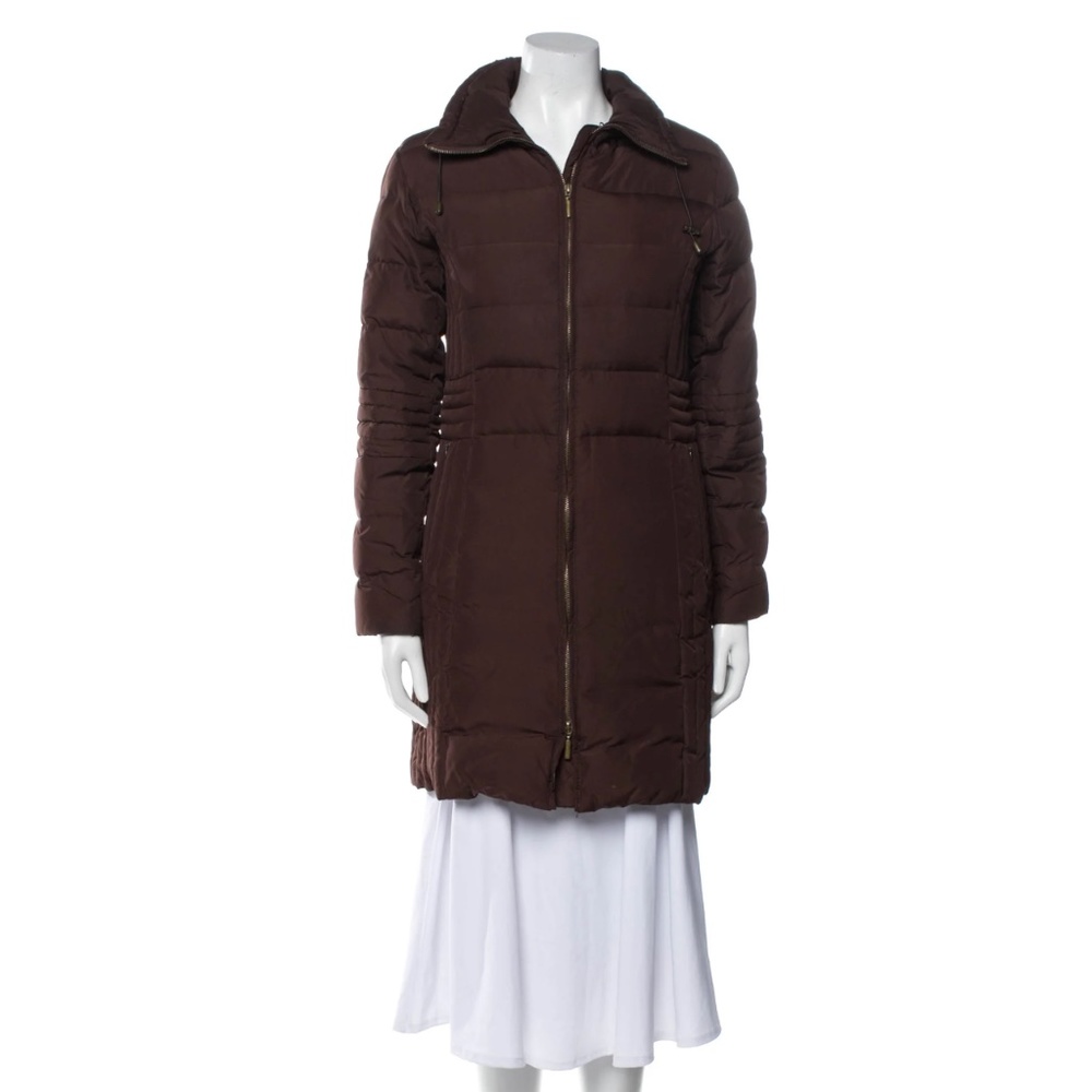 Marvin Richards chocolate brown down filled fitted coat Petite Small